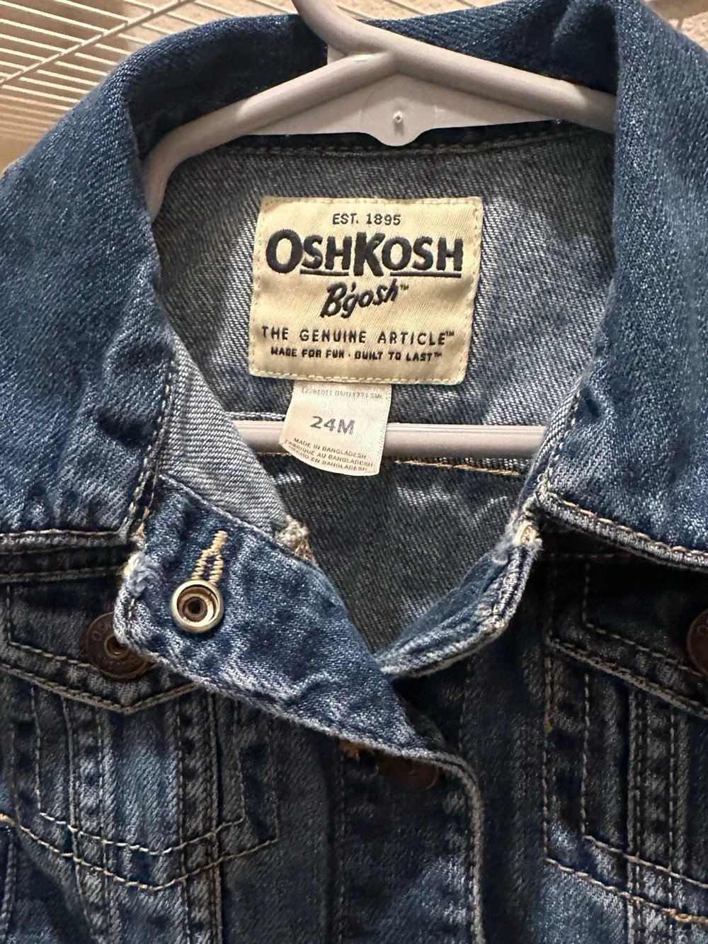 OshKosh B'gosh Girls Dark Blue Denim Jacket